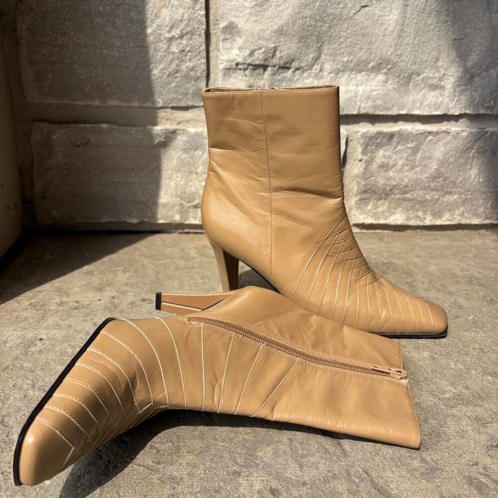 Ann marino tan leather ankle boots